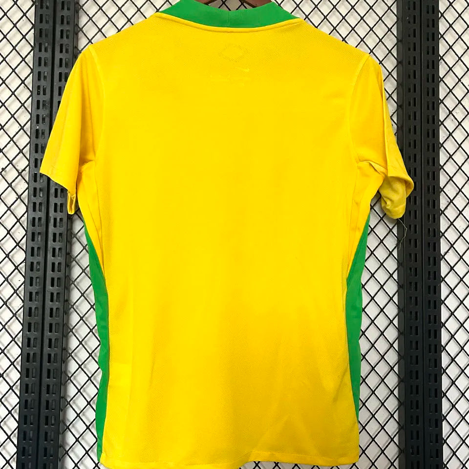 2025/26 Brazil Home Yellow Fans Jersey Back