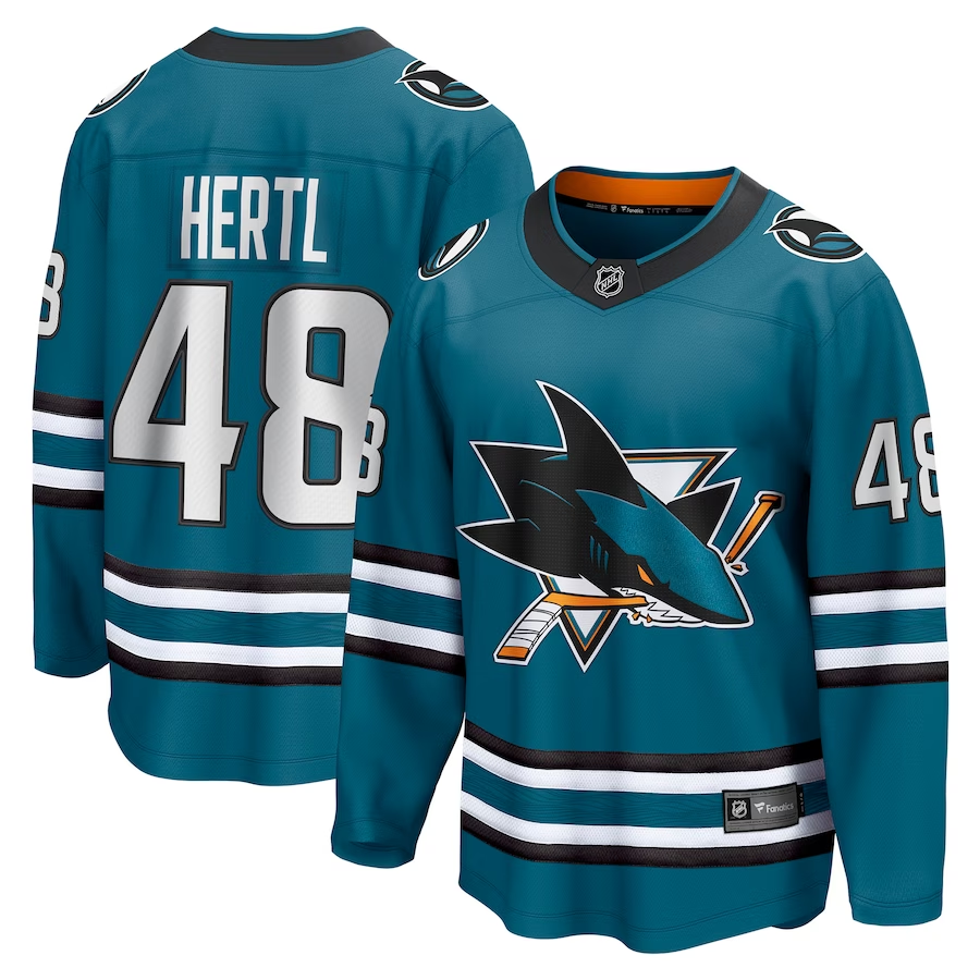 Men's San Jose Sharks Tomas Hertl #48 Teal Home Breakaway Player Jerseys
