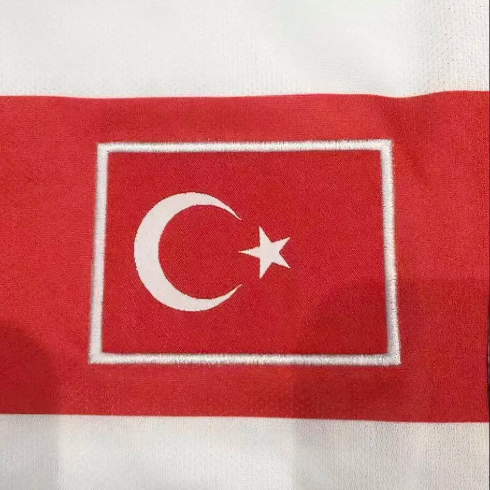 2002 Turkey Home White Retro Retro Jersey Detail 2