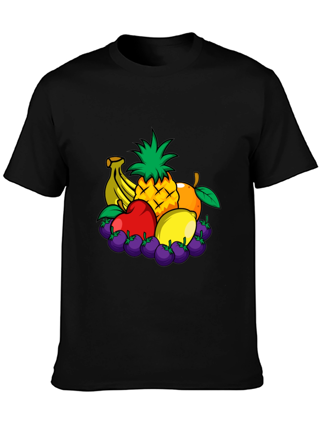 Fruit Medley Graphic Black T-Shirt