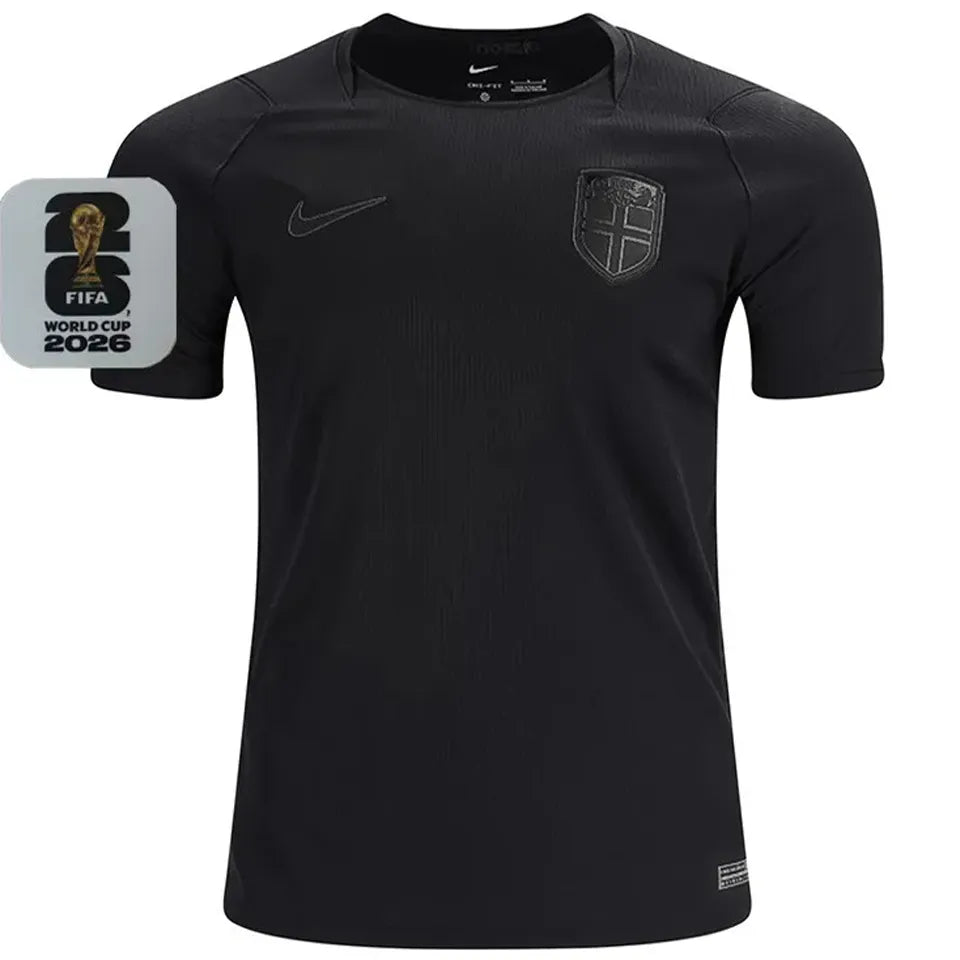 2026/27 Norway Away Black Fans Soccer Jersey (Have Right Patch 有右臂章 白底黑字） Front