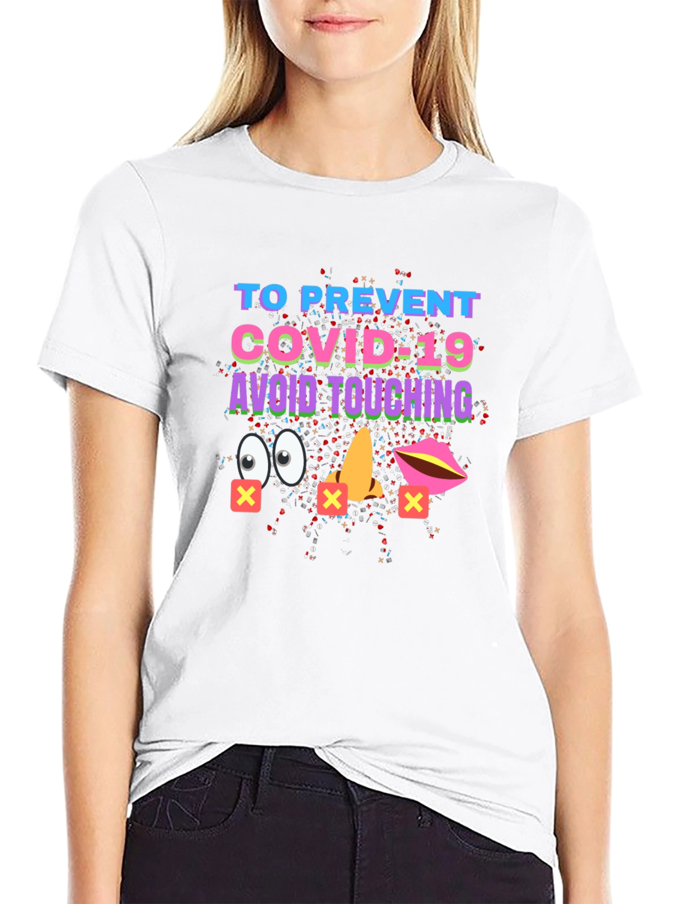 Avoid Touching COVID-19 Graphic Tee