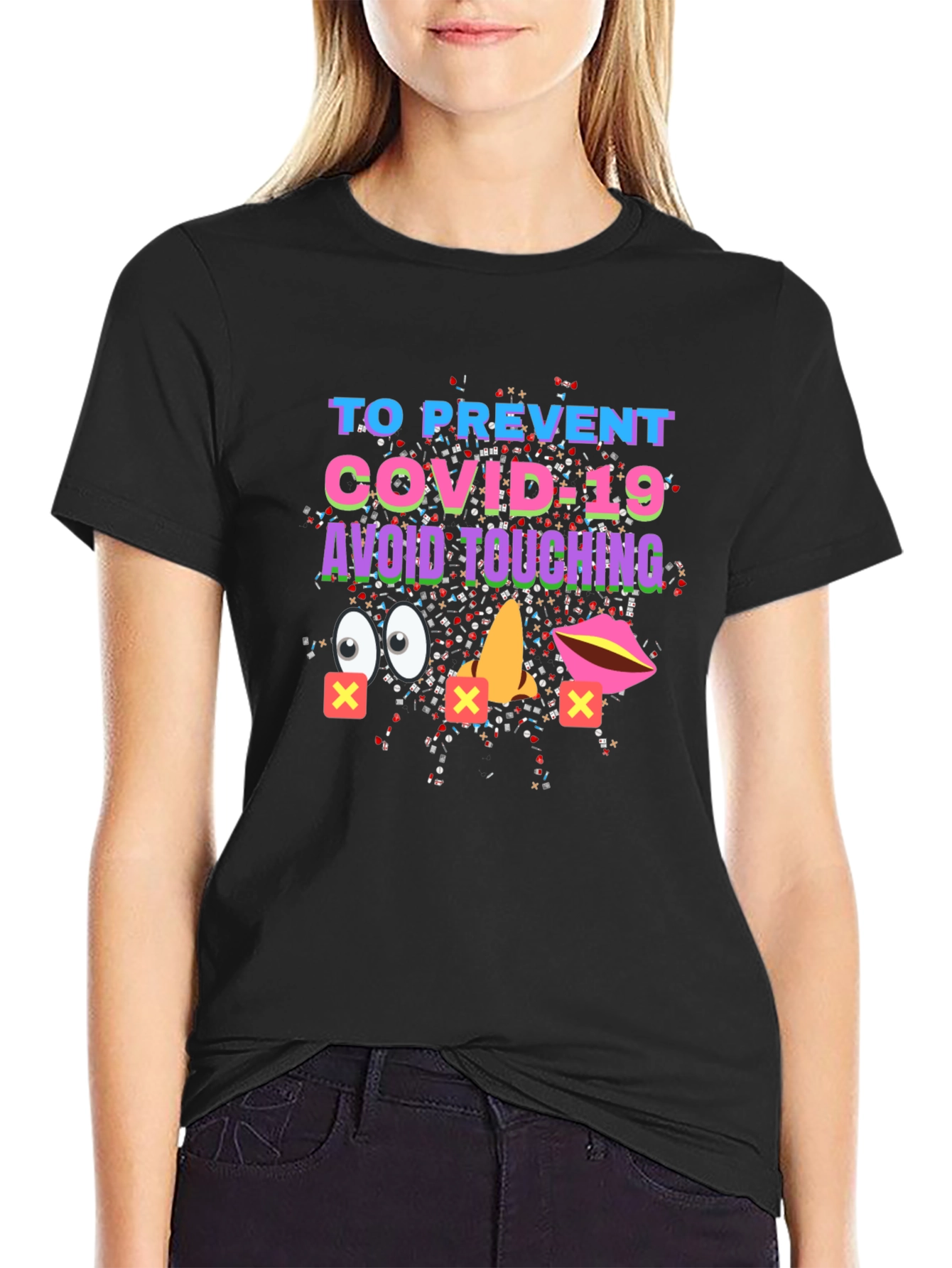 Avoid Touching COVID-19 Graphic Tee