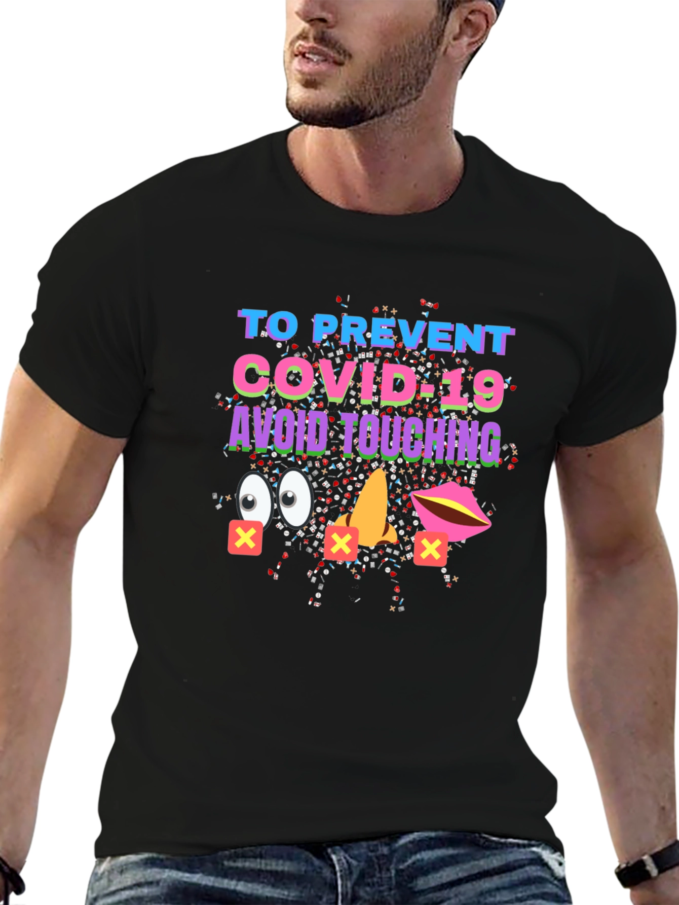 Avoid Touching COVID-19 Graphic Tee