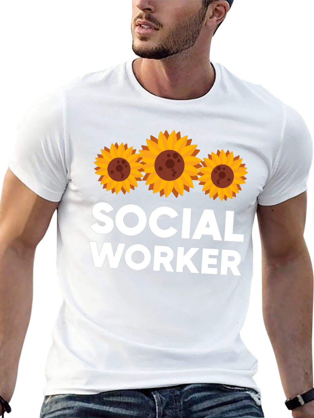 Social Worker Sunflower Graphic Tee