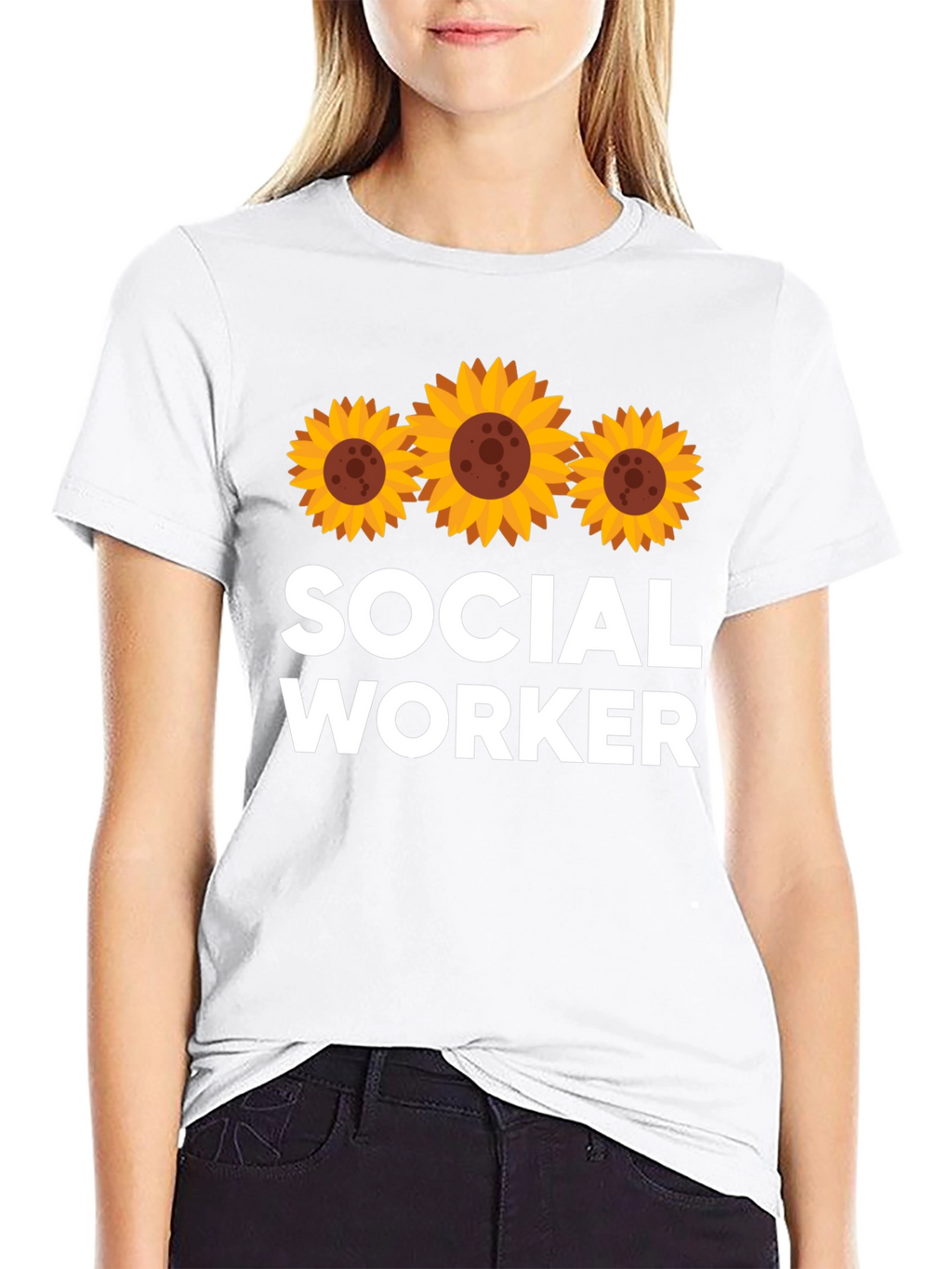 Social Worker Sunflower Graphic Tee