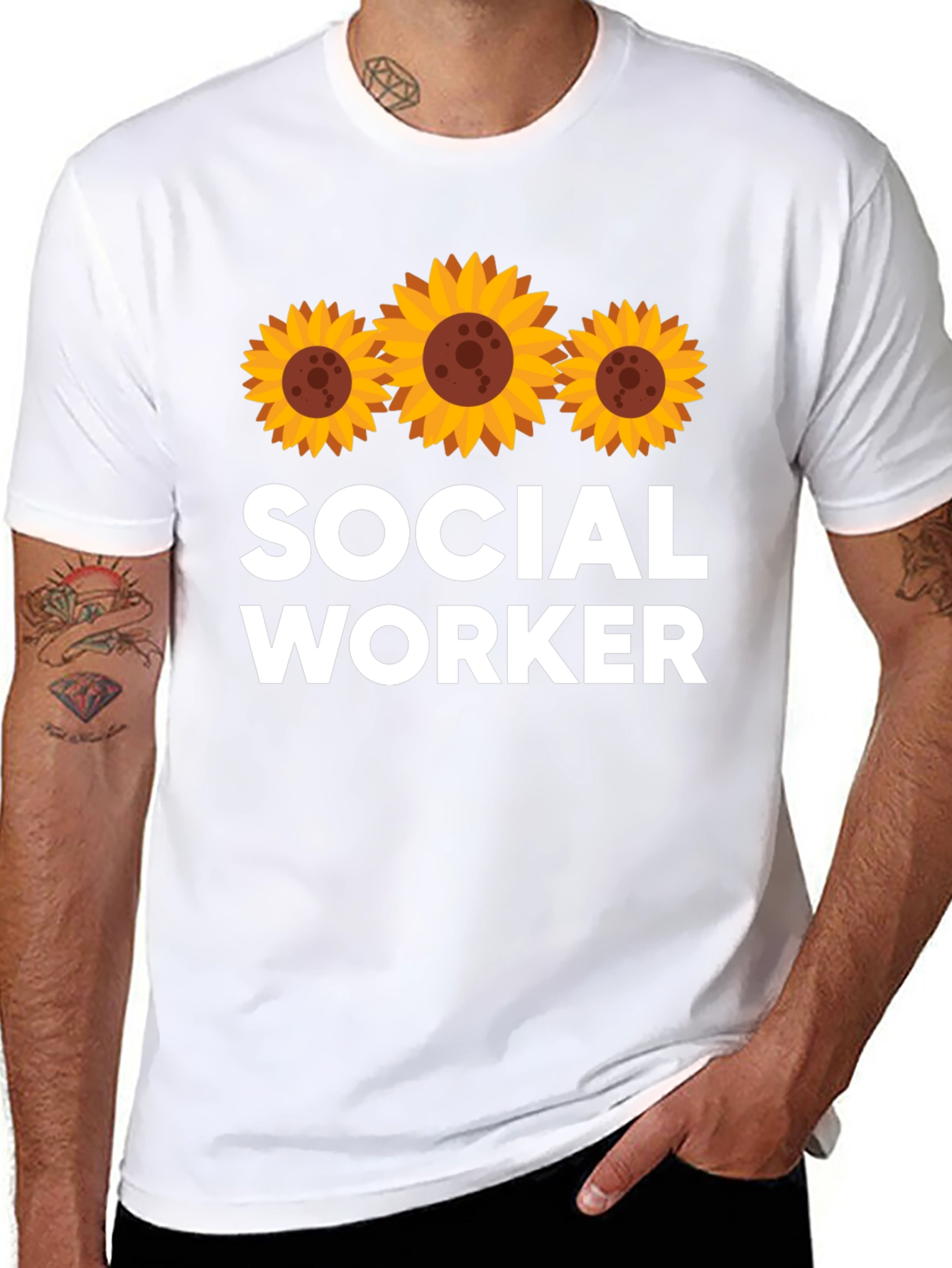 Social Worker Sunflower Graphic Tee