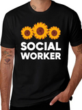 Social Worker Sunflower Graphic Tee