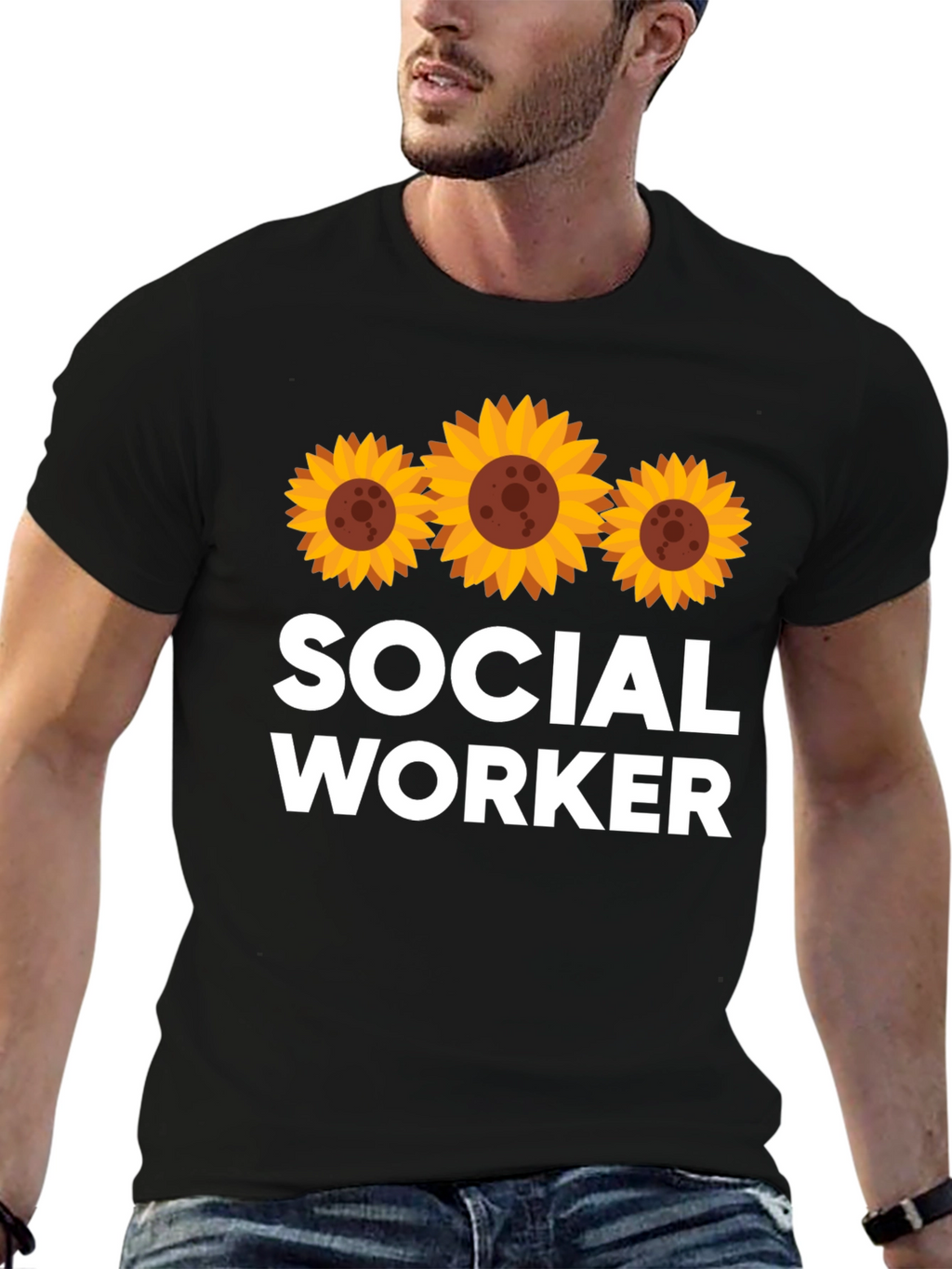 Social Worker Sunflower Graphic Tee