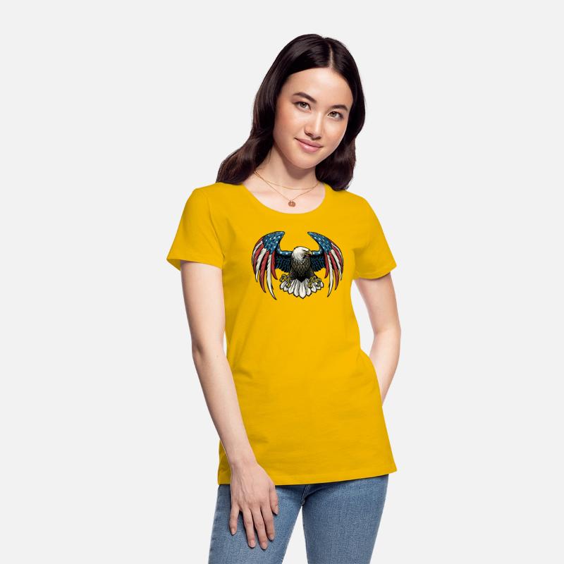 bald eagle with america flag col