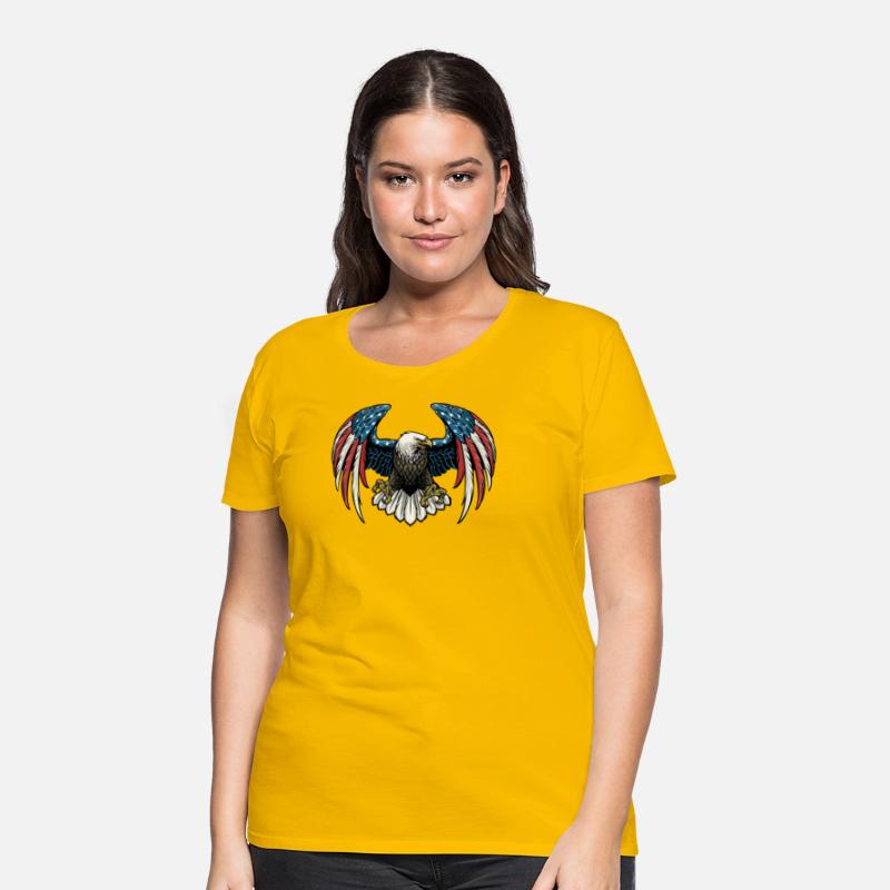 bald eagle with america flag col