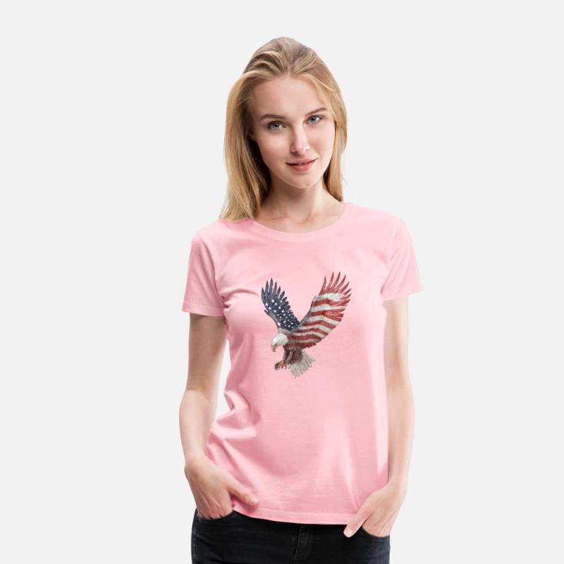 Bald Eagle with the American Flag Forming Wings