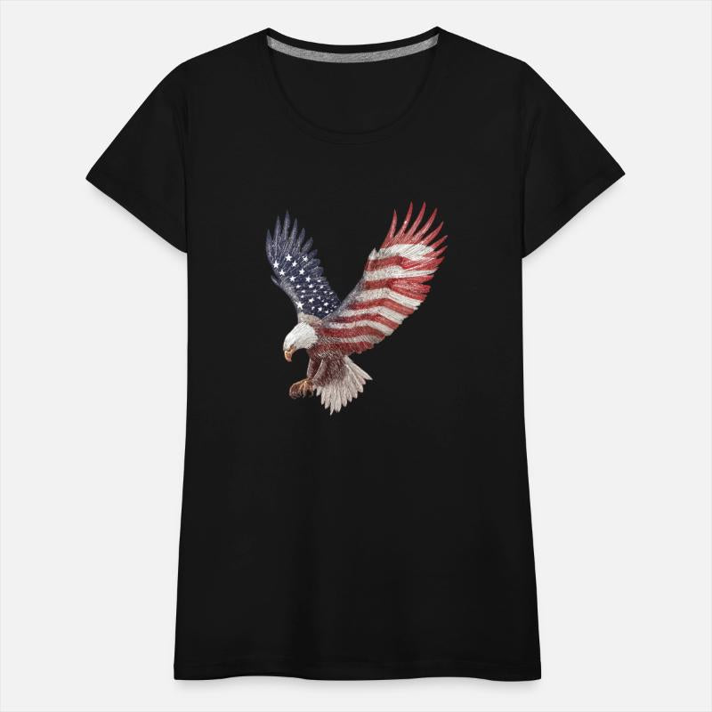 Bald Eagle with the American Flag Forming Wings