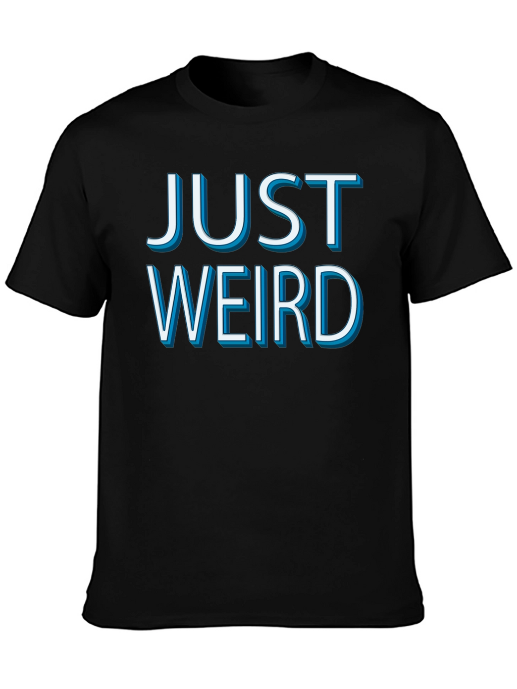 Just Weird Graphic Tee - Mens Black Cotton T-Shirt