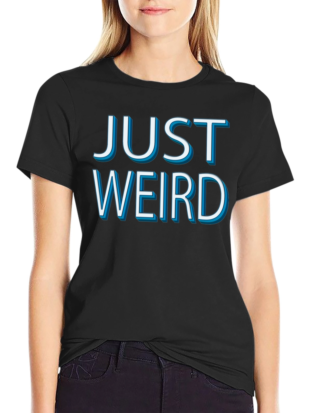 Just Weird Graphic Tee - Mens Black Cotton T-Shirt