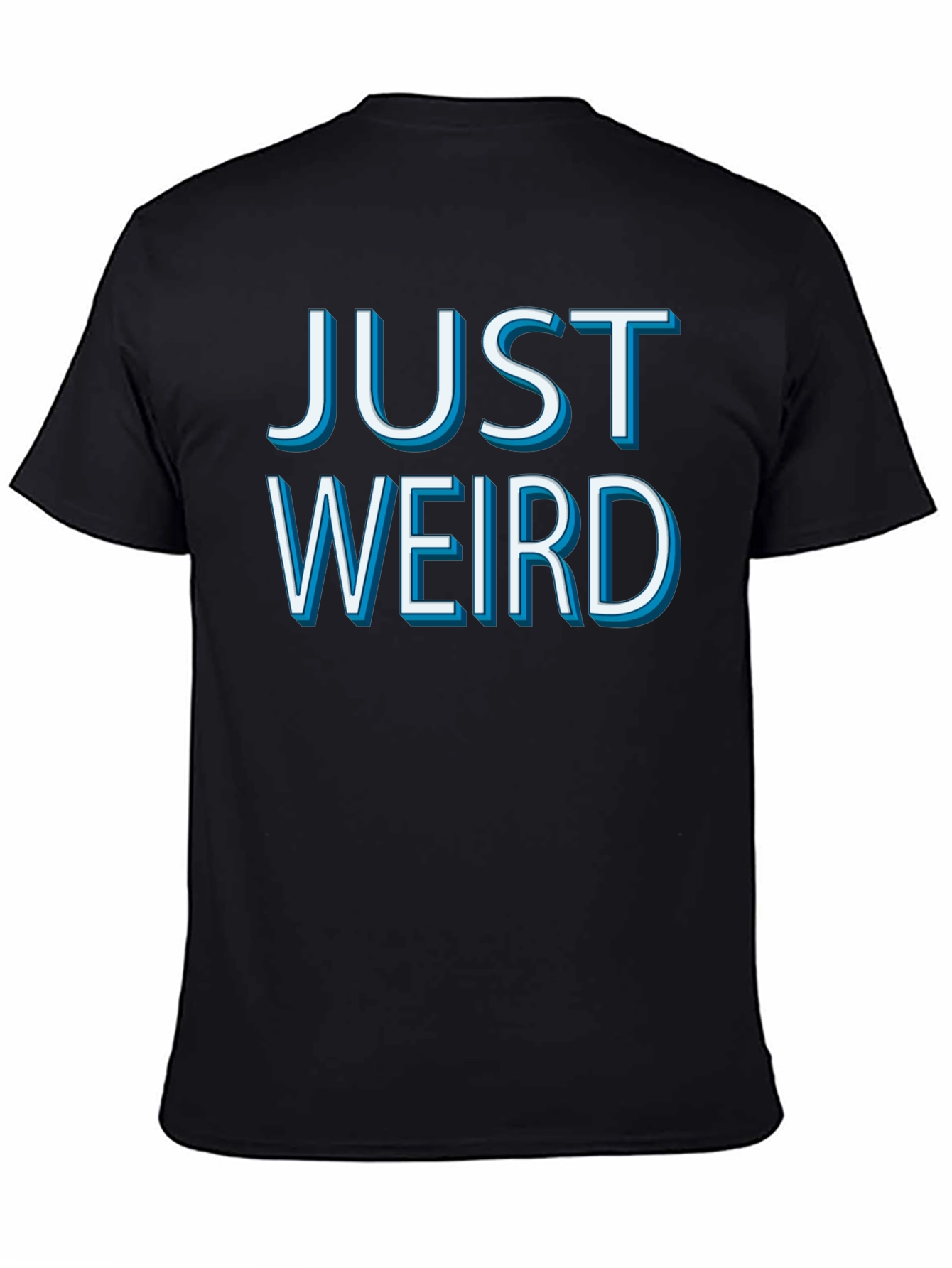 Just Weird Graphic Tee - Mens Black Cotton T-Shirt