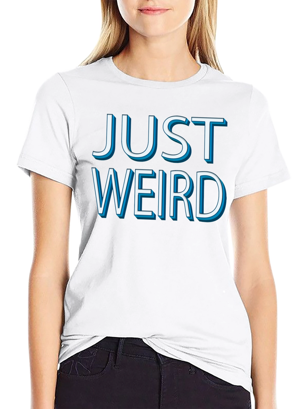 Just Weird Graphic Tee - Mens Black Cotton T-Shirt