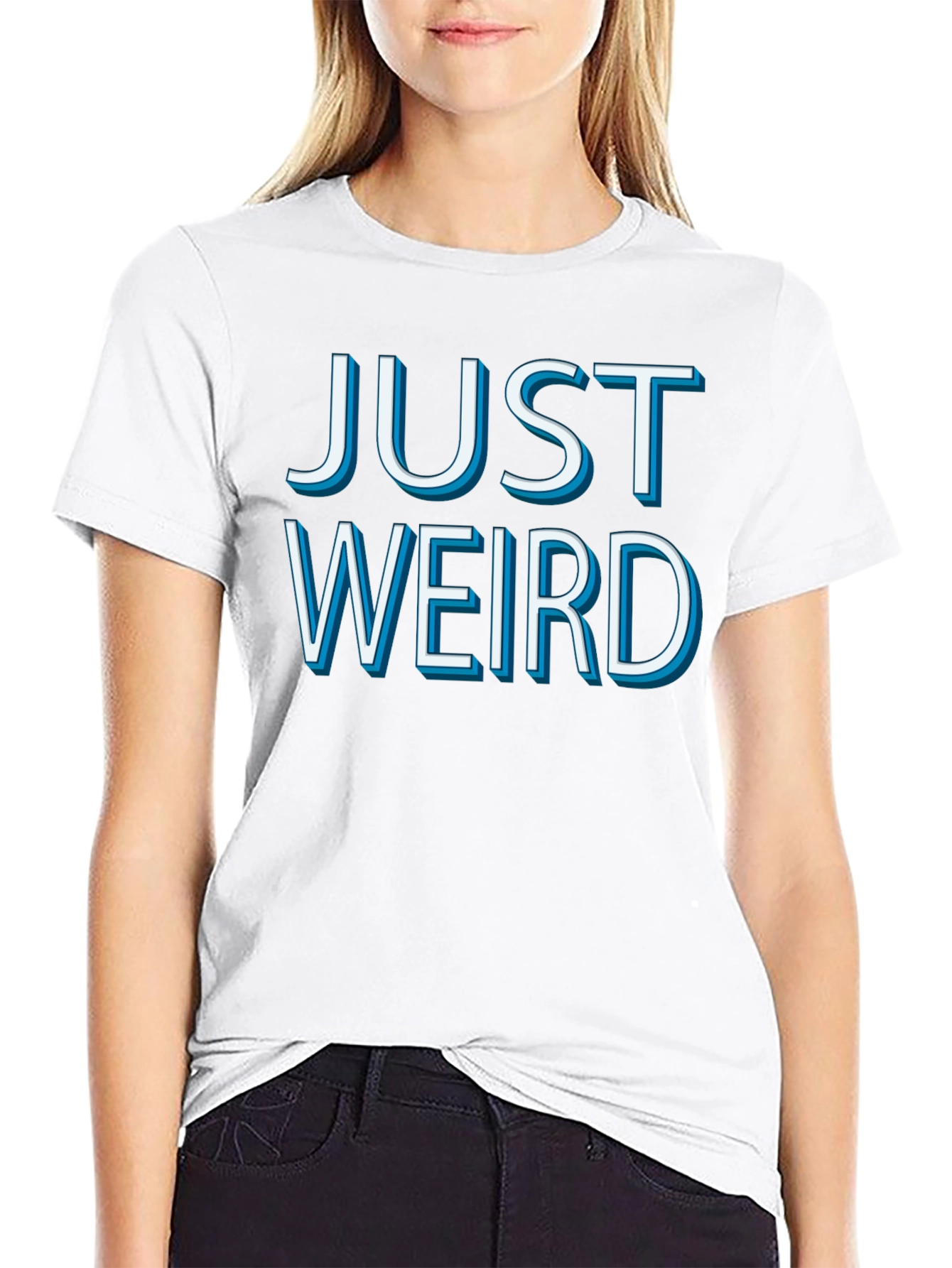 Just Weird Graphic Tee - Mens Black Cotton T-Shirt