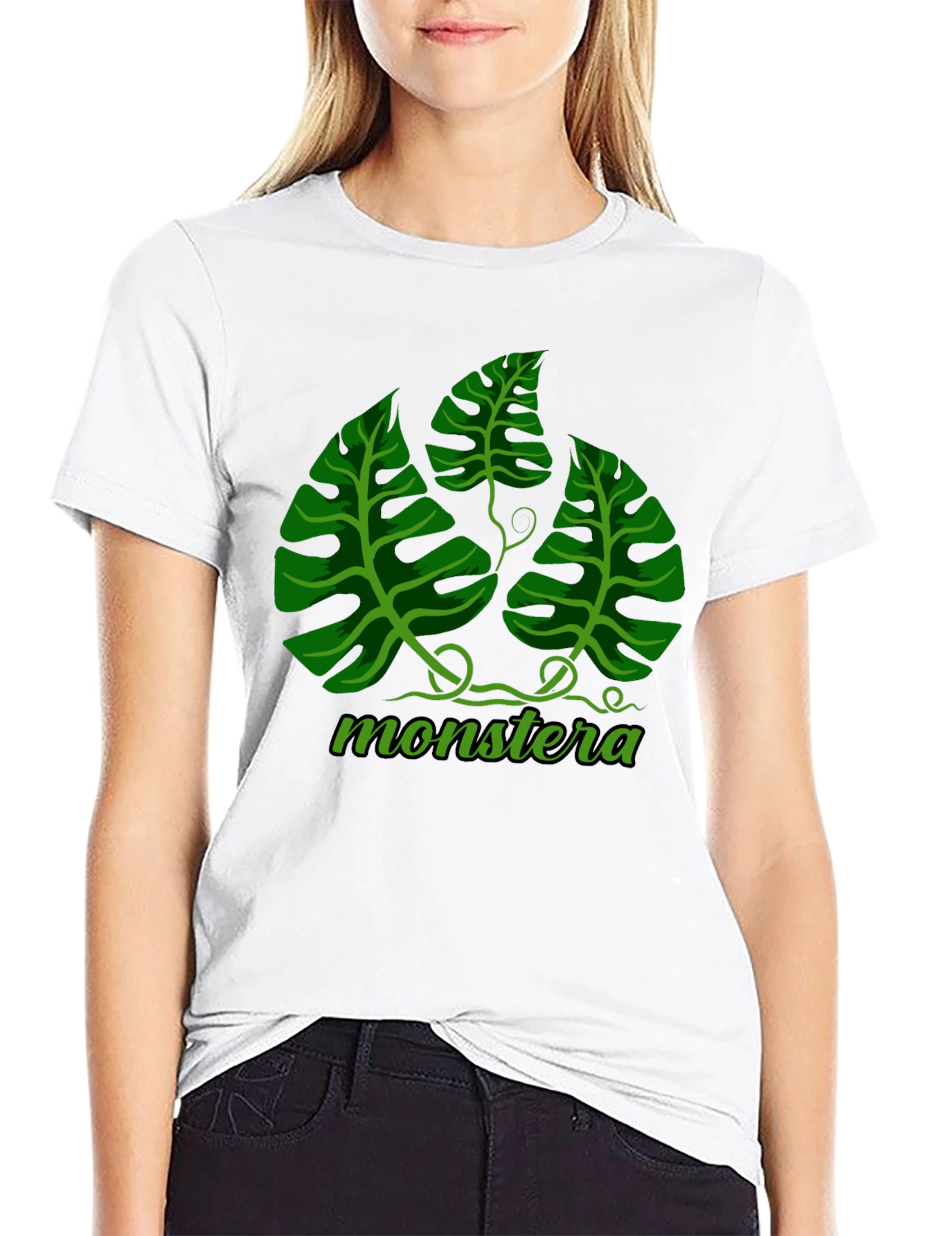 Monstera Leaf Graphic T-Shirt - Stylish Casual Wear