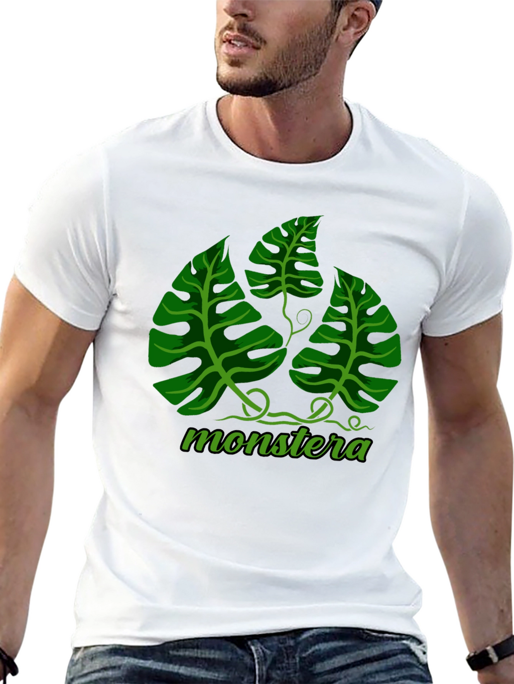 Monstera Leaf Graphic T-Shirt - Stylish Casual Wear