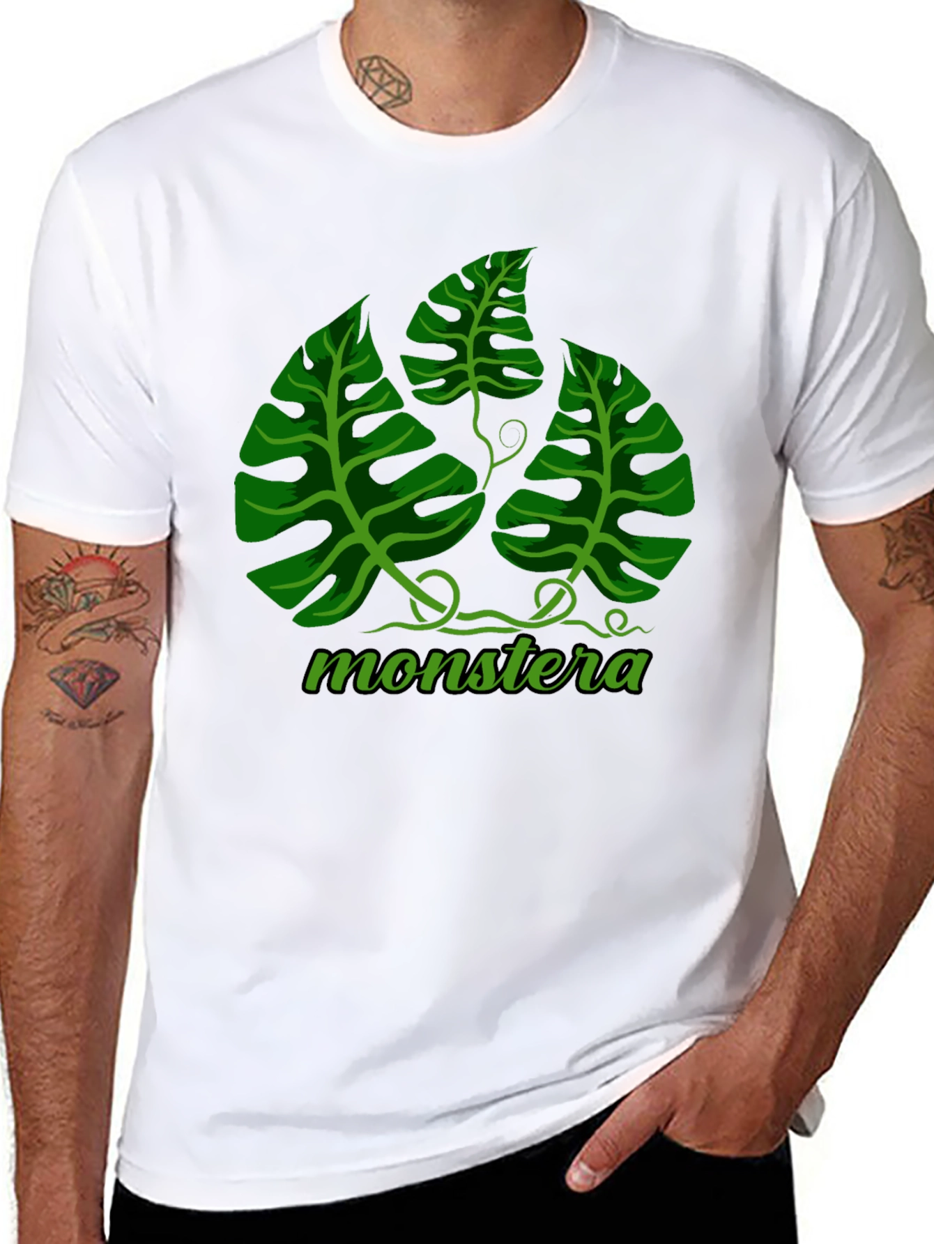 Monstera Leaf Graphic T-Shirt - Stylish Casual Wear