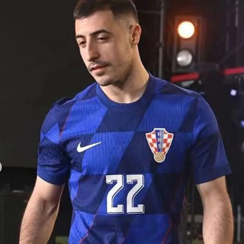 2024/25 Croatia Away Player Version Soccer Jersey Detail 1