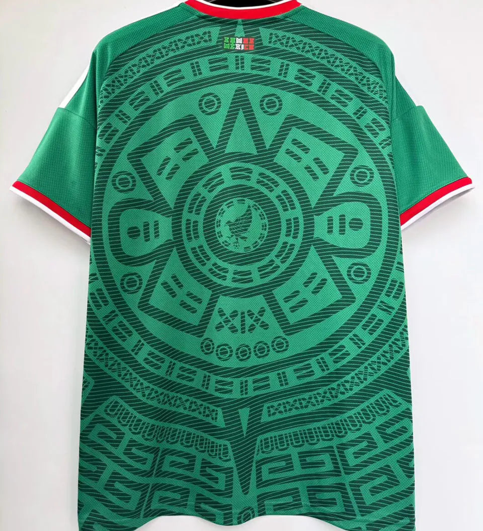 2026/27 Mexico 1:1 Quality Home Green Fans Soccer Jersey (Have Right Patch 有右臂章 白底黑字） Detail 1