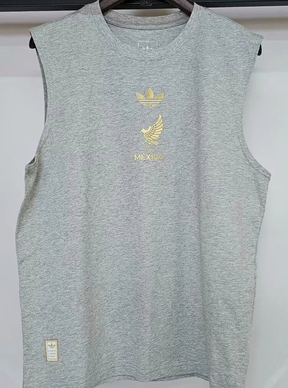 2025 Mexico Grey México de Oro Pure Cotton Vest Jersey Front