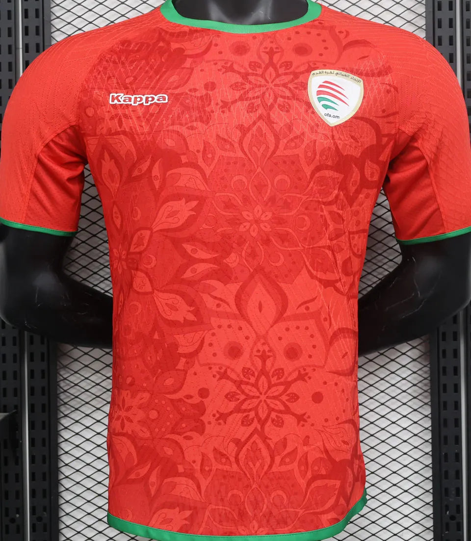 2024 Oman Home Red Player Version Soccer Jersey 阿曼 Front