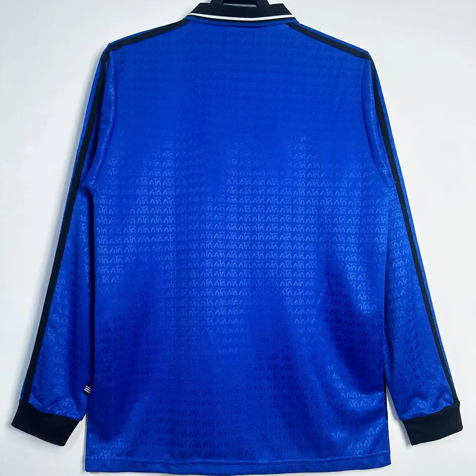 1994 Argentina Away Blue Retro Long Sleeve Soccer Jersey Back