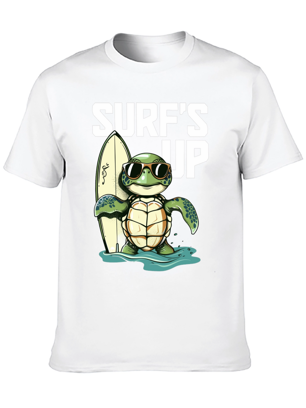 Surfs Up Turtle Graphic Tee - Black