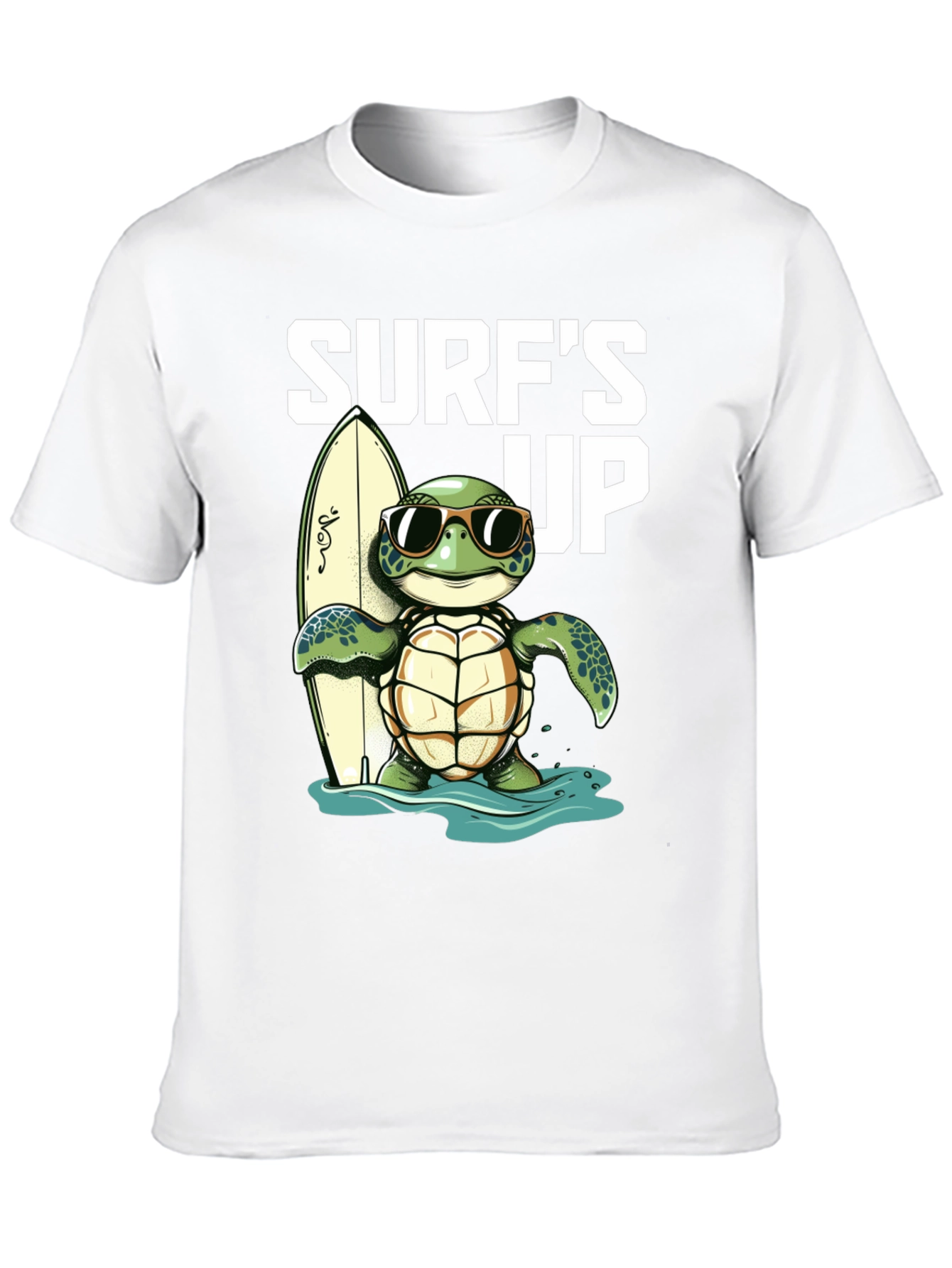 Surfs Up Turtle Graphic Tee - Black