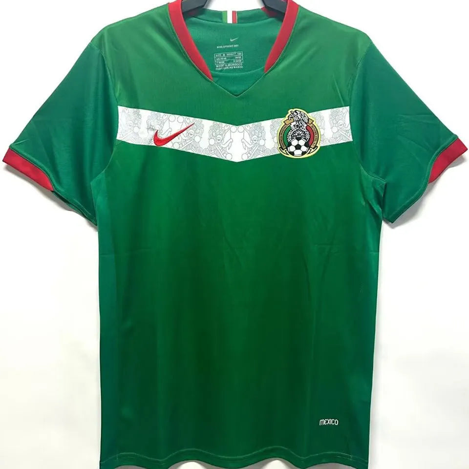2006 Mexico Home Green Retro Soccer Jersey Front
