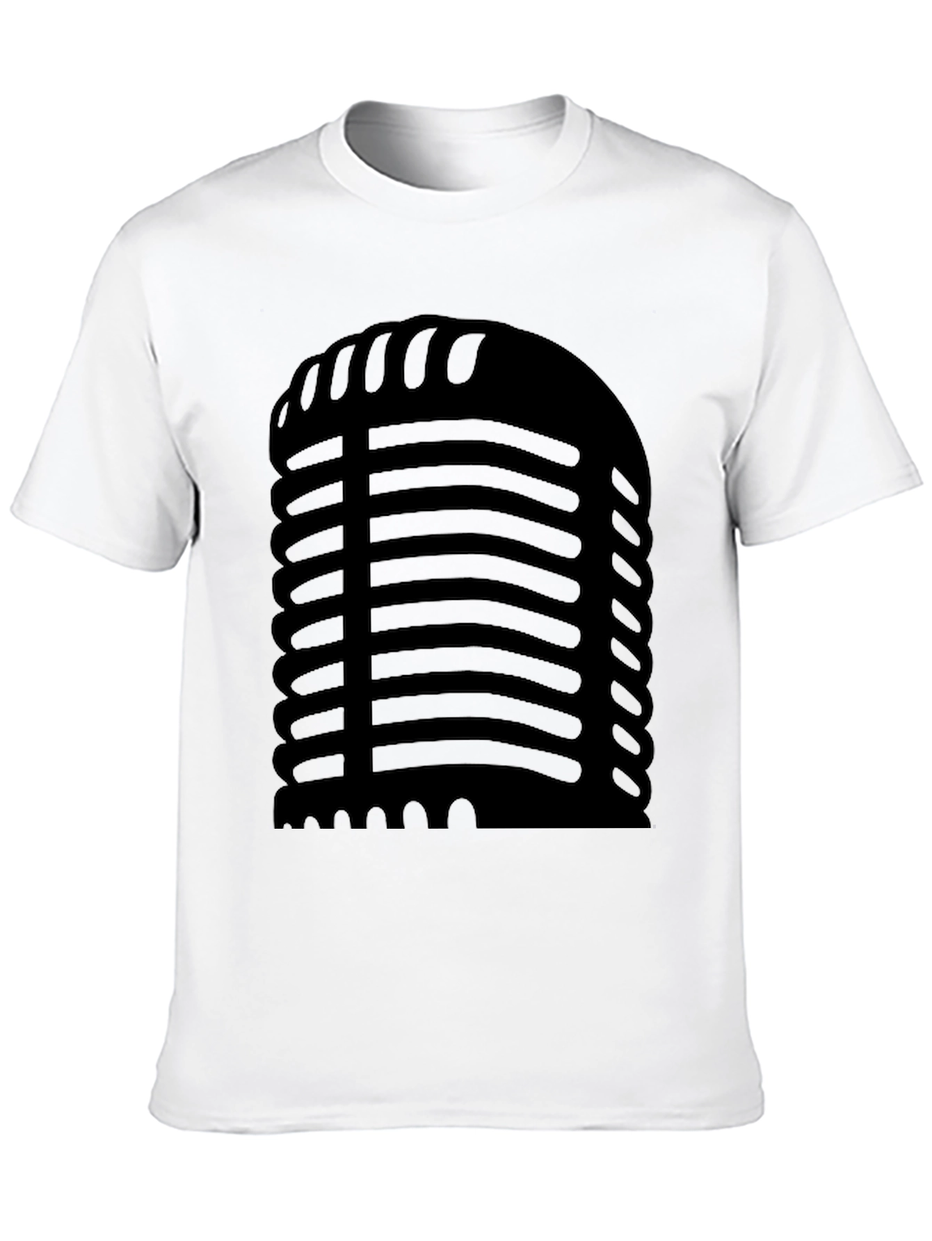 Retro Microphone Graphic Black T-Shirt