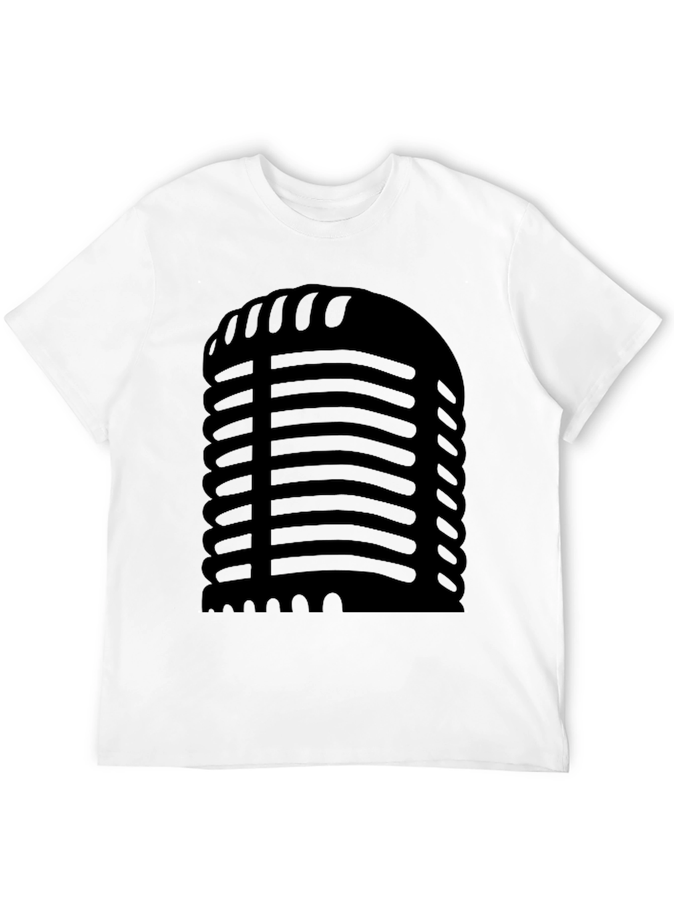 Retro Microphone Graphic Black T-Shirt