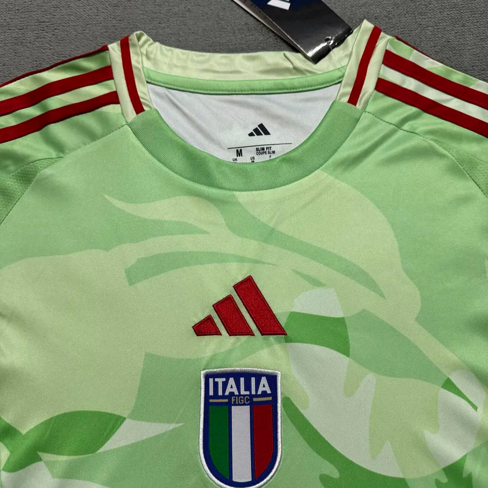 2025 Italy UEFA Women's Euro Green Away Women Soccer Jersey 女 Detail 1