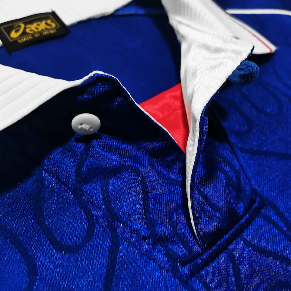 1998 Japan Home Blue Retro Long Sleeve Retro Jersey Detail 4