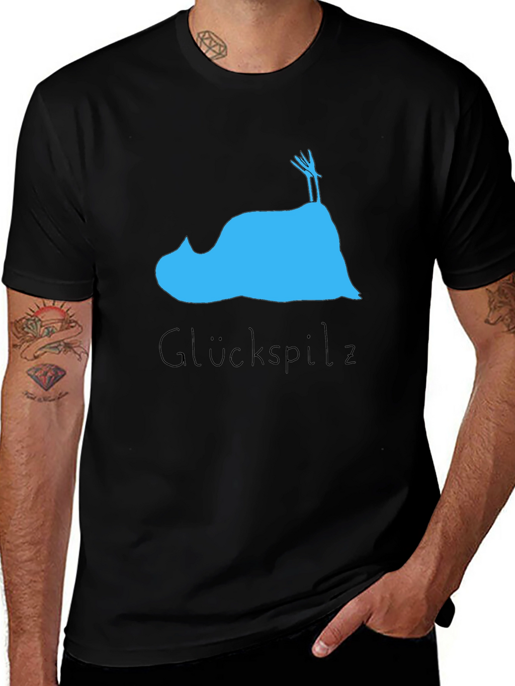Gluckspilz Graphic T-Shirt - Funny Lucky Mushroom Tee
