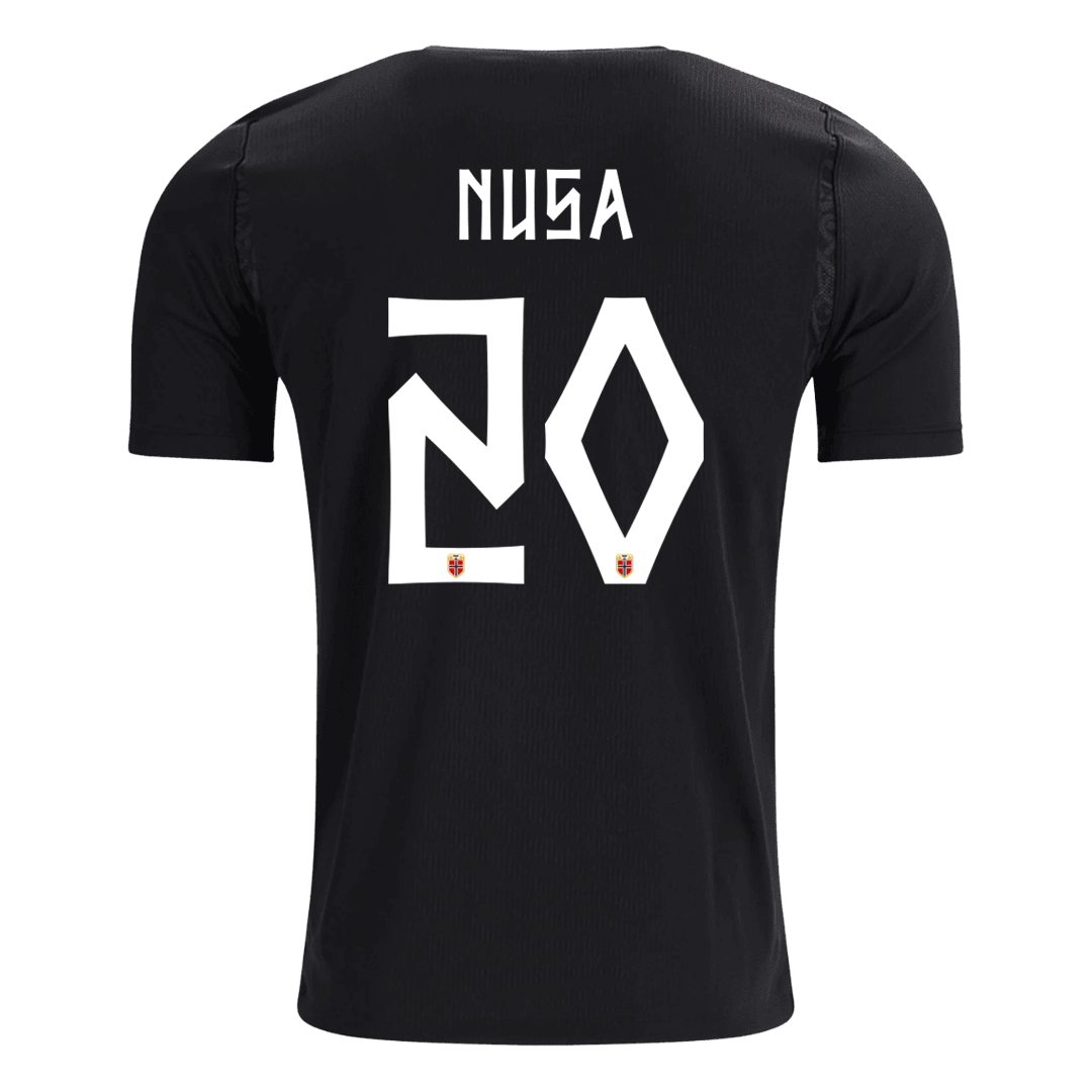 NUSA #20 Norway Away Soccer Jersey World Cup 2026 Black Back
