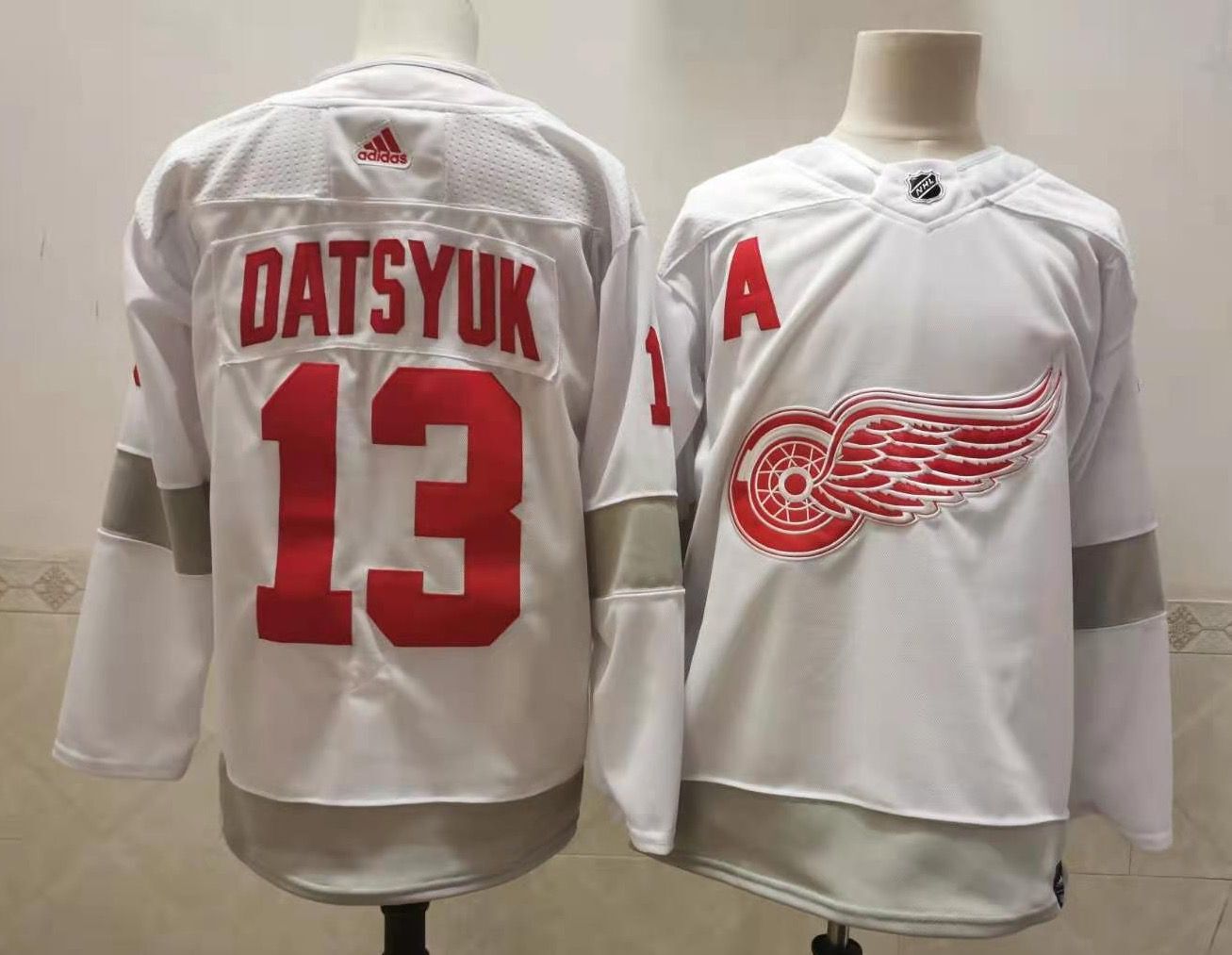 Men's Detroit Red Wings Pavel Datsyuk #13 White Breakaway Player Jerseys