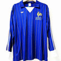 1980/82 France Home Blue Retro Long Sleeve Jersey Front