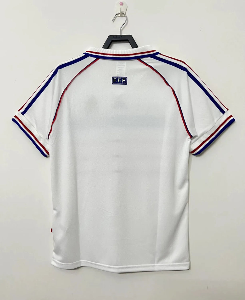1998 France Away White Retro Soccer Jersey Back