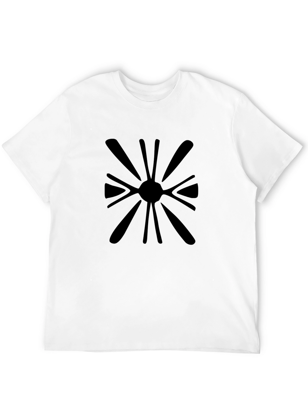 Bold Graphic Tee - Black Sunburst Design