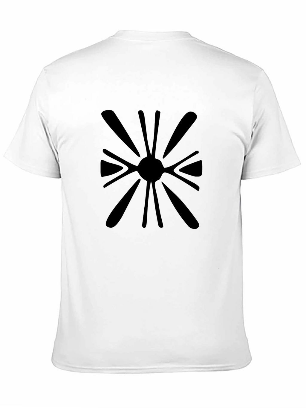 Bold Graphic Tee - Black Sunburst Design