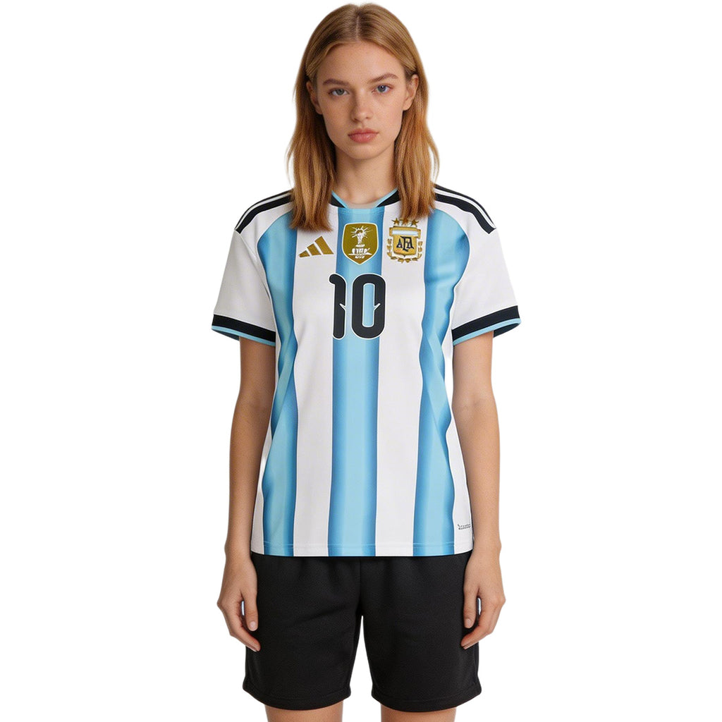Messi #10 Women's Argentina Home Jersey World Cup 2026 Back