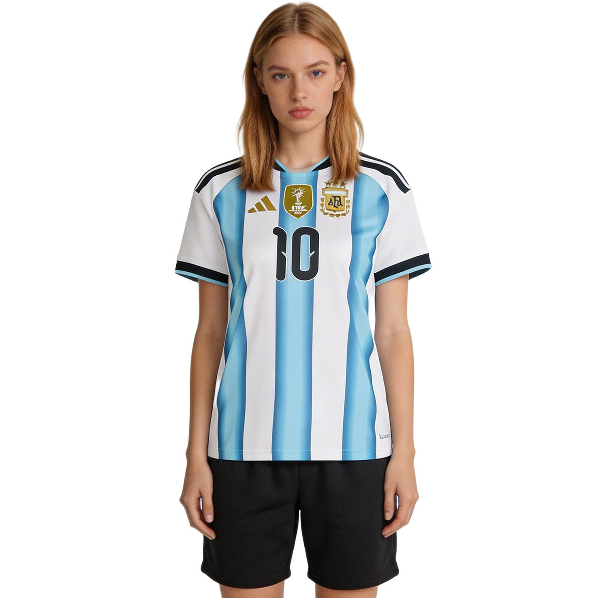 Messi #10 Women's Argentina Home Jersey World Cup 2026 Back