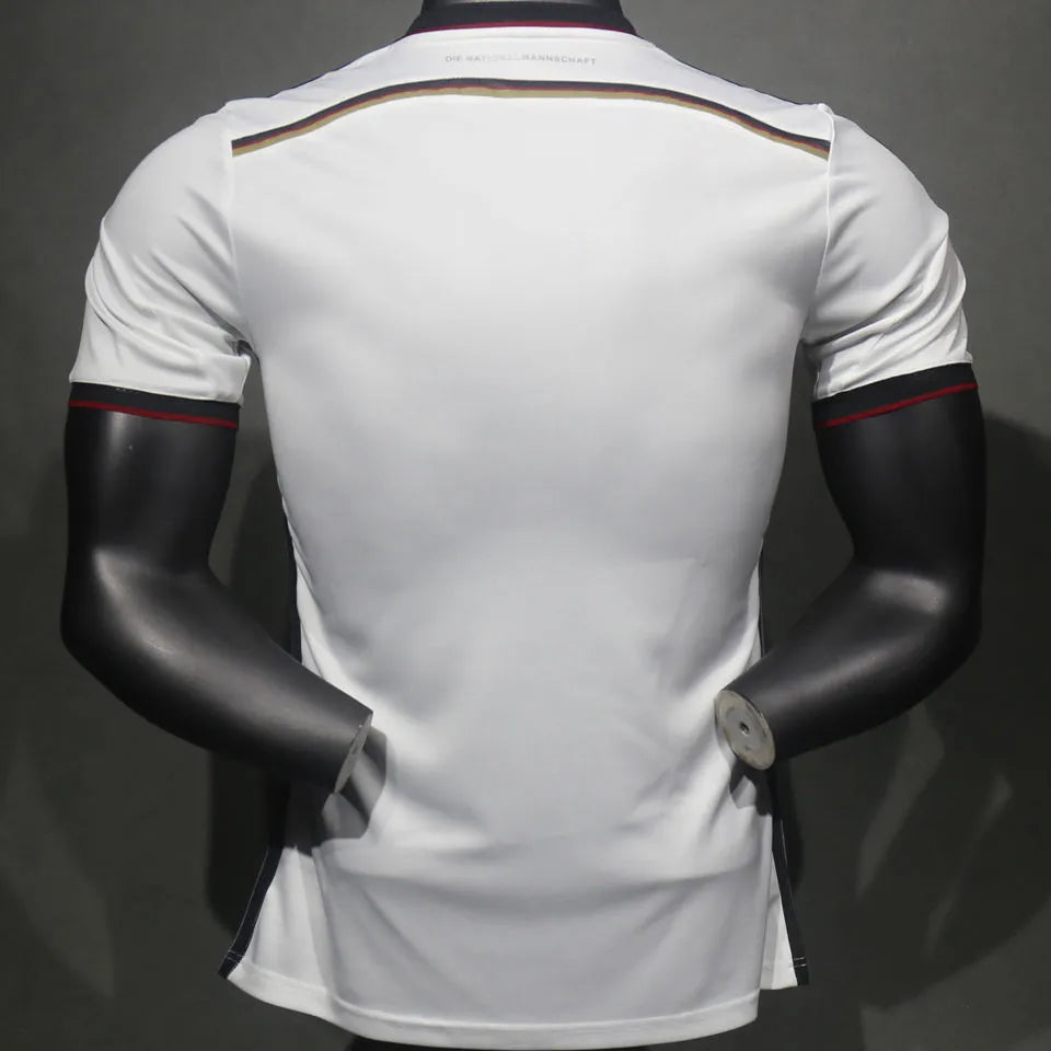 2014 Germany Home White Retro Player Version Soccer Jersey 3 Start 三星 Back