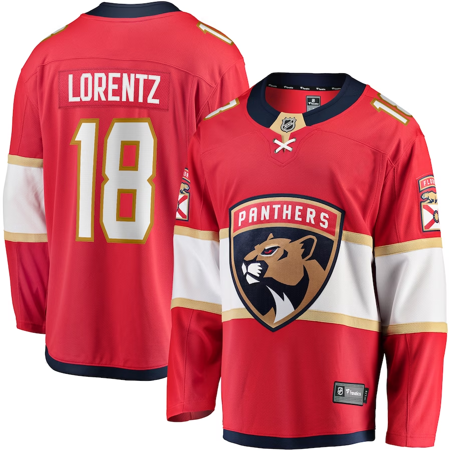 Men's Florida Panthers Steven Lorentz #18 Red Player Jerseys