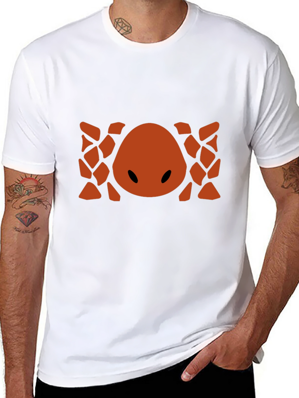Abstract Geometric Graphic Print Crew Neck T-Shirt