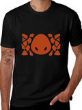 Abstract Geometric Graphic Print Crew Neck T-Shirt
